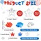 240 Pcs Mini Patriotic Acrylic 4th of July Red White Blue Acrylic Beads for Vase Filler Ice Rocks Star Crystals Gems Table Scatter Independence Day Party Wedding Crafts Decoration Display